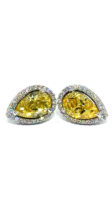 Canary Yellow Pear Earrings