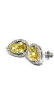 Canary Yellow Pear Earrings